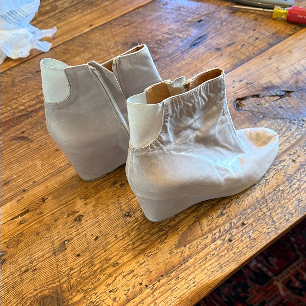 Maison Martin Margiela Cream Wedge Boots